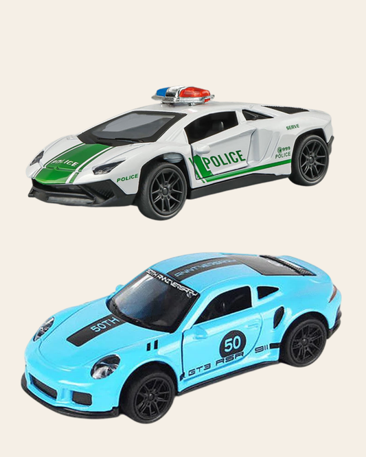 Combo of  1/43 Die cast metal  Alloy Race Cars, 2 Doors Opened With Pull Back Function car