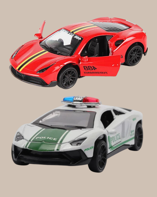 Combo of  1/43 Die cast metal  Alloy Race Cars, 2 Doors Opened With Pull Back Function  car