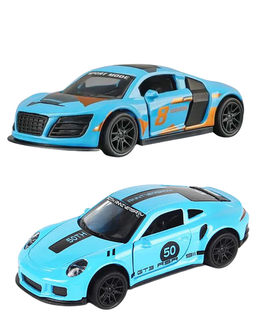 Combo of  1/43 Die cast metal  Alloy Race Cars, 2 Doors Opened With Pull Back Function car