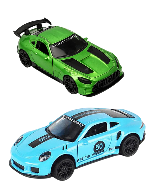 Combo of  1/43 Die cast metal  Alloy Race Cars, 2 Doors Opened With Pull Back Function car