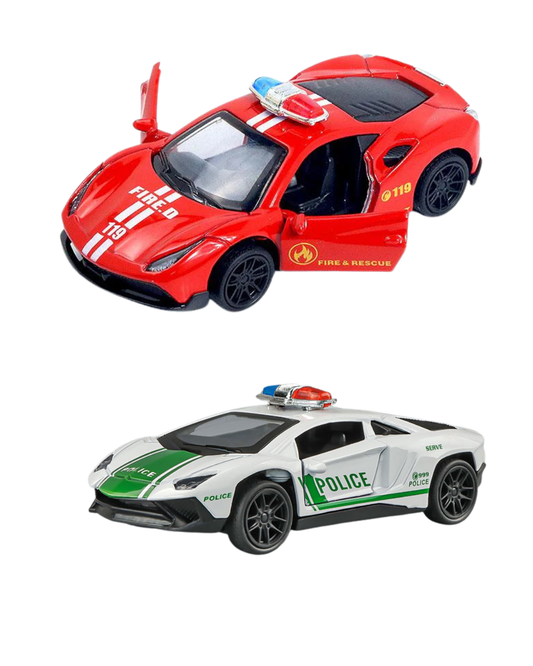 Combo of  1/43 Die cast metal  Alloy Race Cars, 2 Doors Opened With Pull Back Function  car