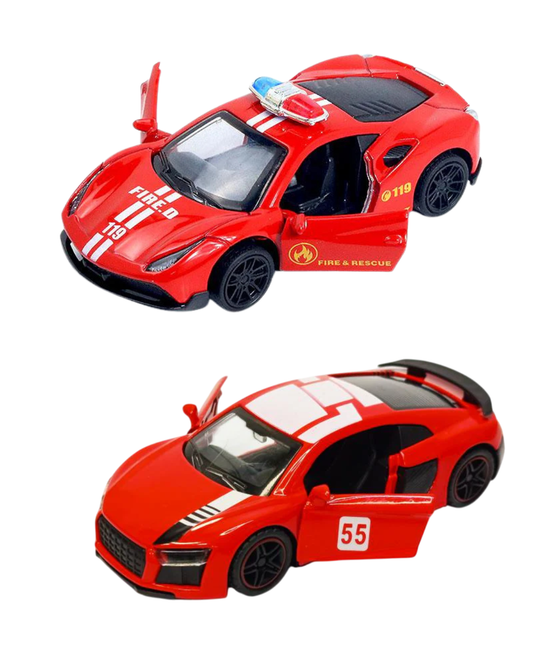 Combo of  1/43 Die cast metal  Alloy Race Cars, 2 Doors Opened With Pull Back Function  car