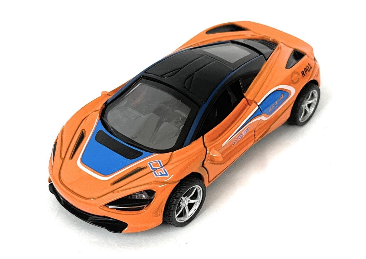 McLaren 1/43  Die cast metal  Alloy Race Cars, openable doors With Pull Back Function Car
