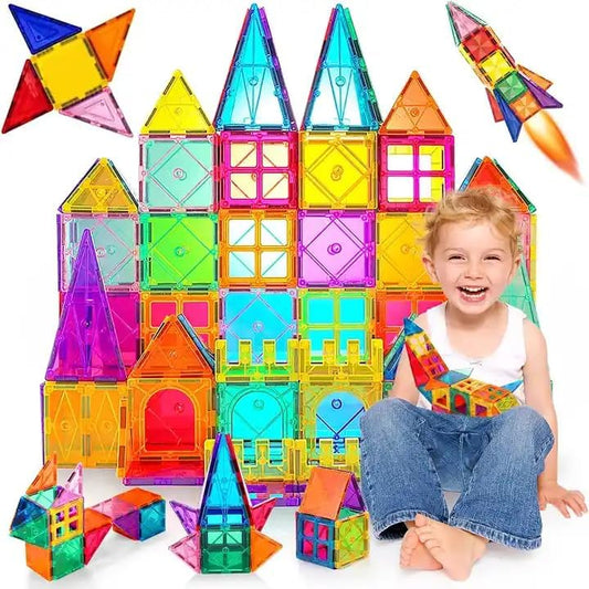 Set of 30 Magnetic Building blocks Tiles For Kids