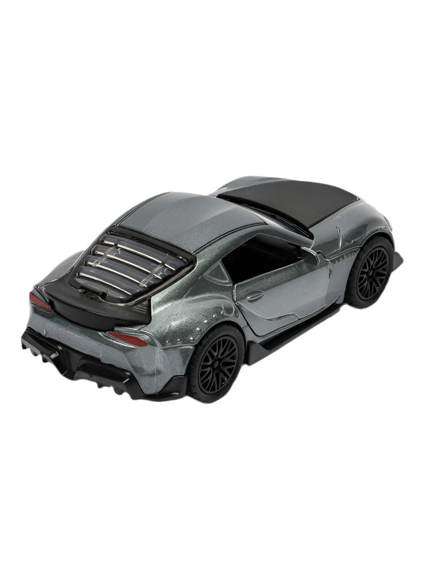 TOYOTA SUPRA : 1/36 Die cast metal Alloy Cars, openable doors With Pull Back Function with light & Music multicolor