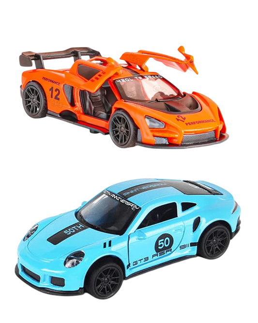 Combo of  1/43 Die cast metal  Alloy Race Cars, 2 Doors Opened With Pull Back Function car