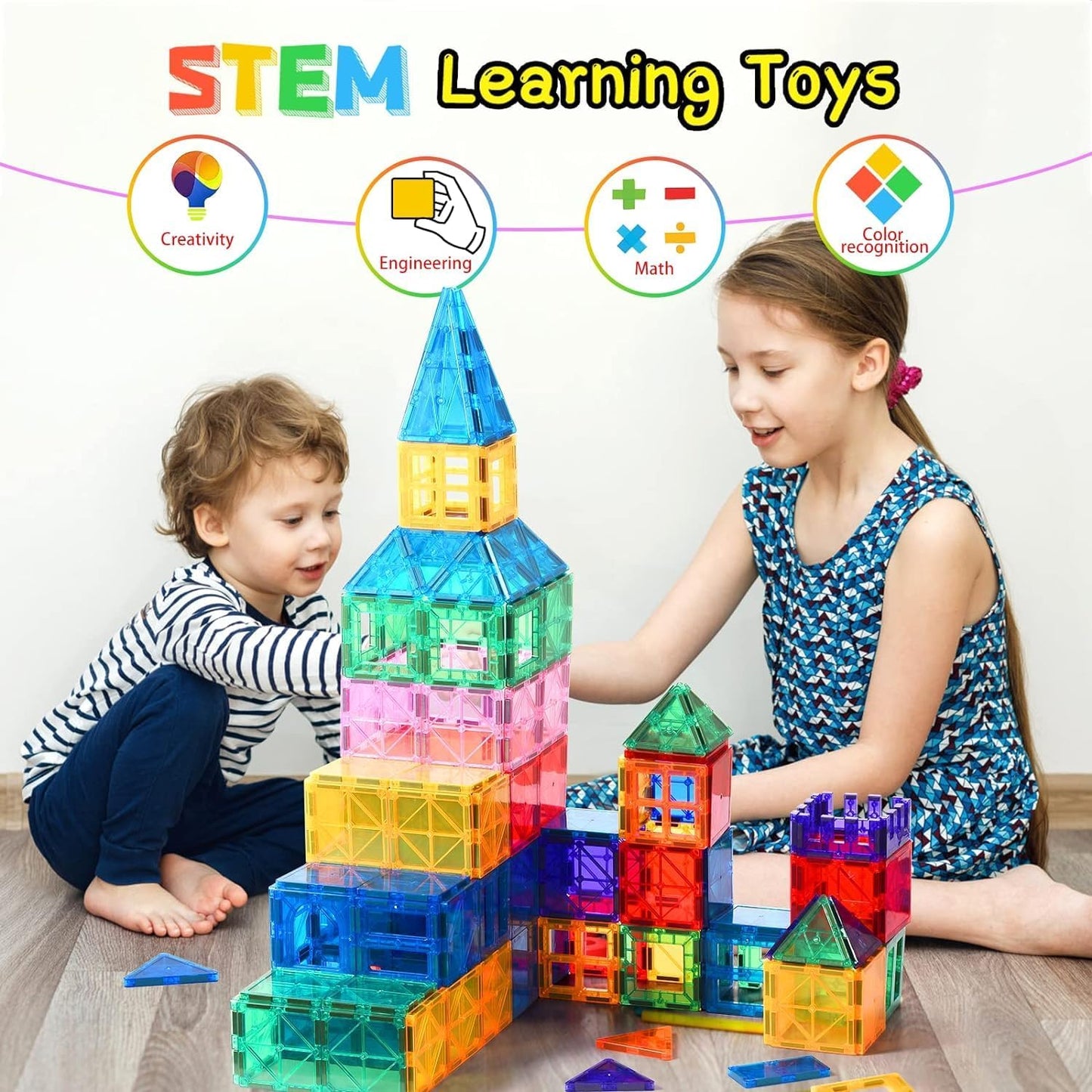 Magnetic Building blocks Tiles For Kids