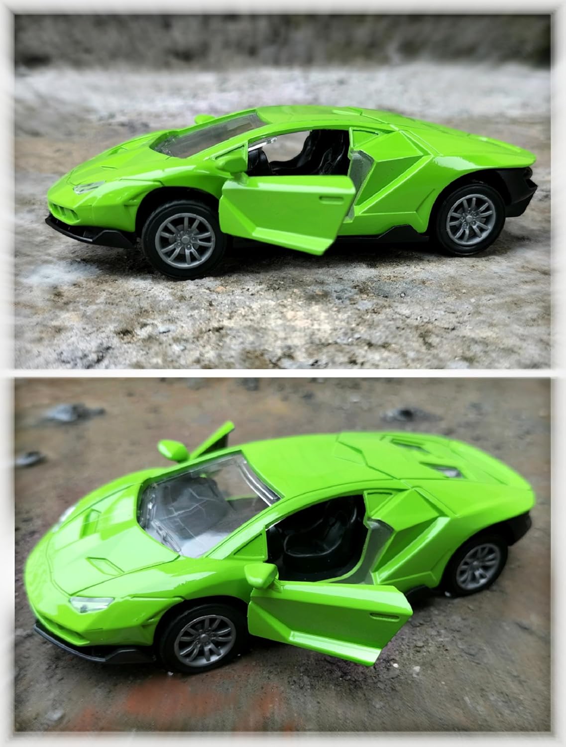 LAMBORGHINI  1/43  Die cast metal  Alloy Race Cars, openable doors With Pull Back Function Car