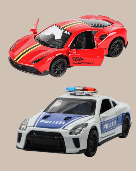 Combo of  1/43 Die cast metal  Alloy Race Cars, 2 Doors Opened With Pull Back Function  car
