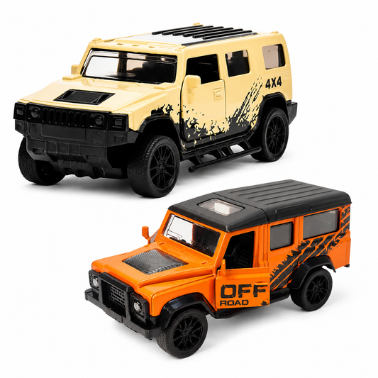 Die-Cast Hummer & Land Rover Defender Combo | Pull Back