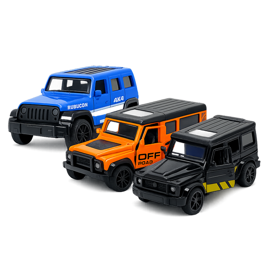 Die-Cast 3-Car Off-Road Combo | Jeep, Defender & G-Wagon