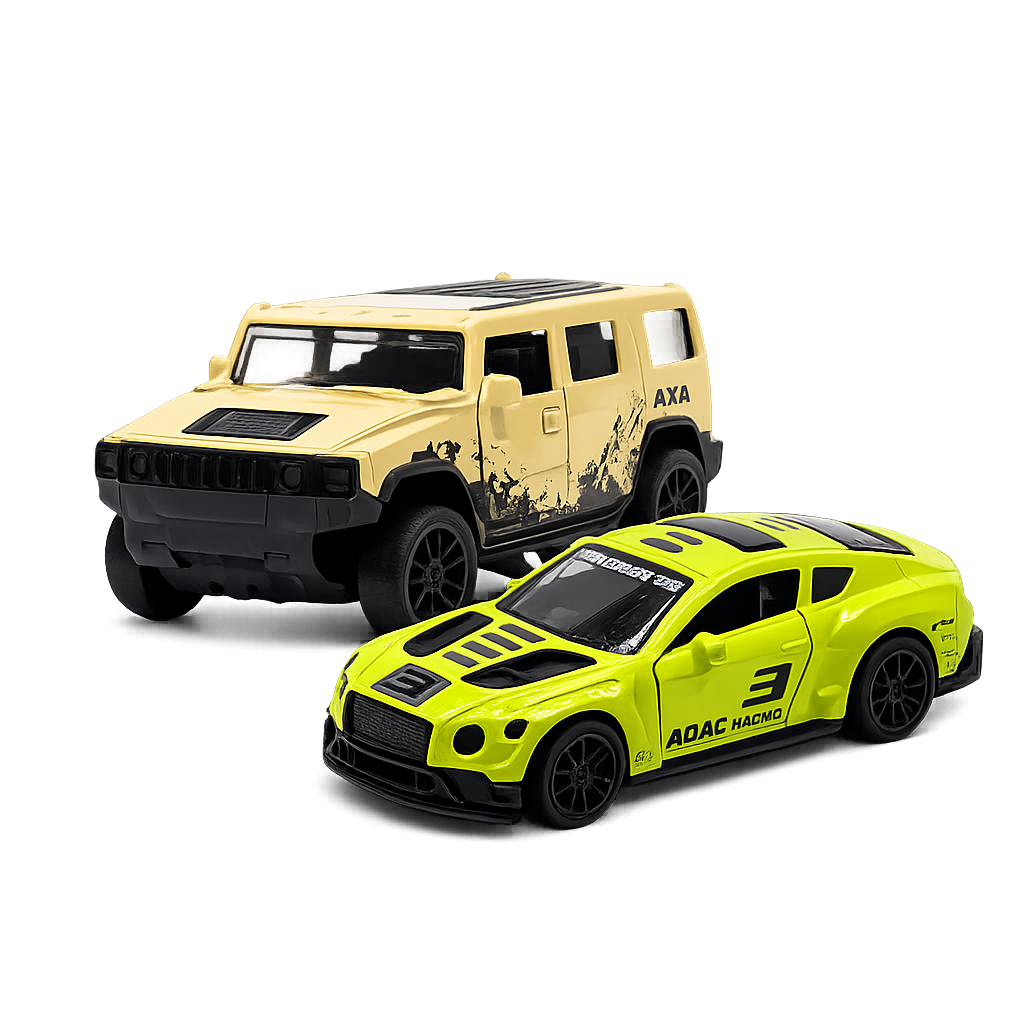 Die-Cast Hummer & Bentley Racer Combo | Pull Back Cars