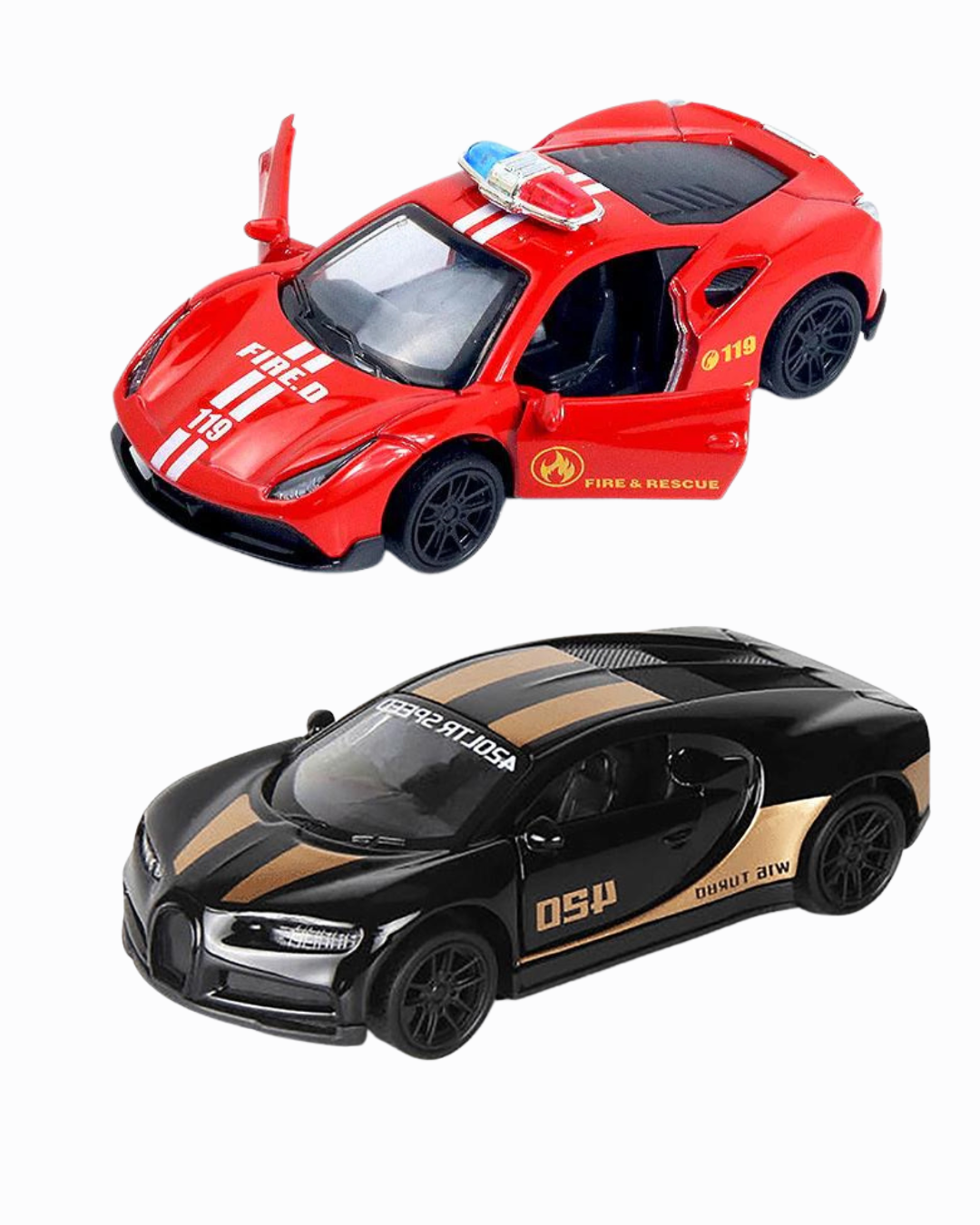 Combo of  1/43 Die cast metal  Alloy Race Cars, 2 Doors Opened With Pull Back Function  car