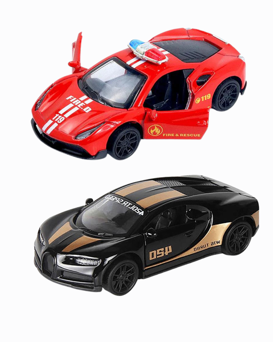 Combo of  1/43 Die cast metal  Alloy Race Cars, 2 Doors Opened With Pull Back Function  car