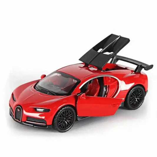 BUGATTI 1/36 Die cast metal Alloy Cars, openable doors With Pull Back Function with light & Music