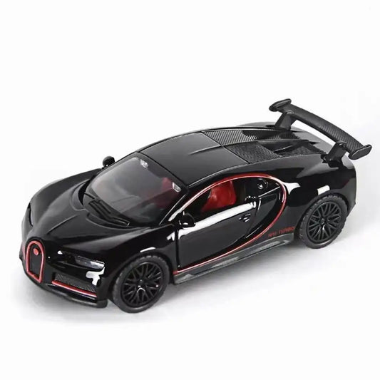 BUGATTI 1/36 Die cast metal Alloy Cars, openable doors With Pull Back Function with light & Music