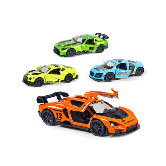 1/43 Die cast metal  Alloy racing  Cars, 2 Doors Opened With Pull Back Function