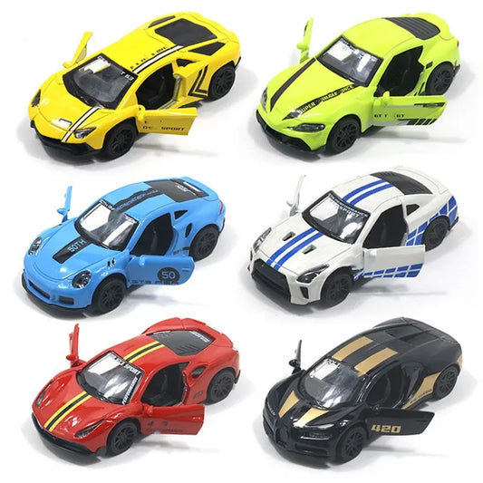 1/43 Die cast metal  Alloy Race Cars, 2 Doors Opened With Pull Back Function  car