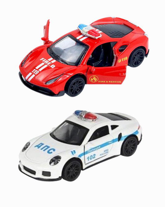 Combo of  1/43 Die cast metal  Alloy Race Cars, 2 Doors Opened With Pull Back Function  car