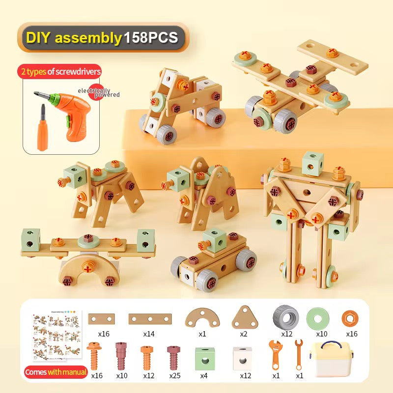 Mechanic Tool Kit for Kids | 158 Pcs | DIY STEM Toy