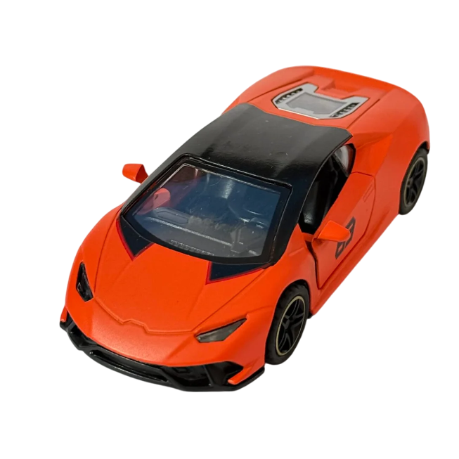 LAMBORGHINI 1/43  Die cast metal  Alloy Race Cars, openable doors With Pull Back Function Orange car