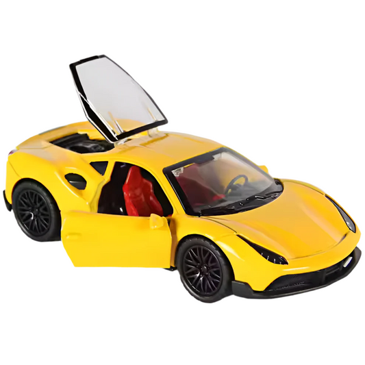 FERRARI 1/36 Die cast metal Alloy Cars with light & Music, pull back function