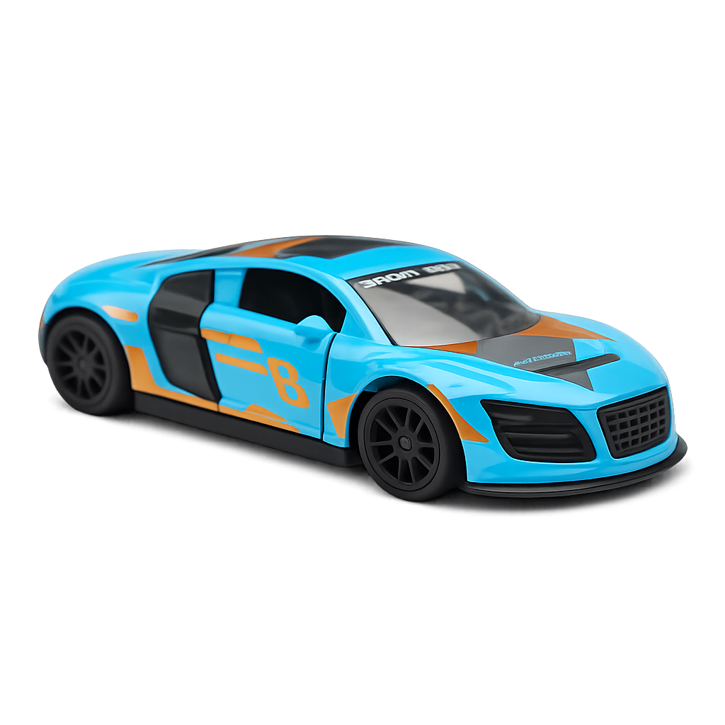 Audi 1:43 Die-Cast Metal Toy Car — Pull Back & Openable Doors