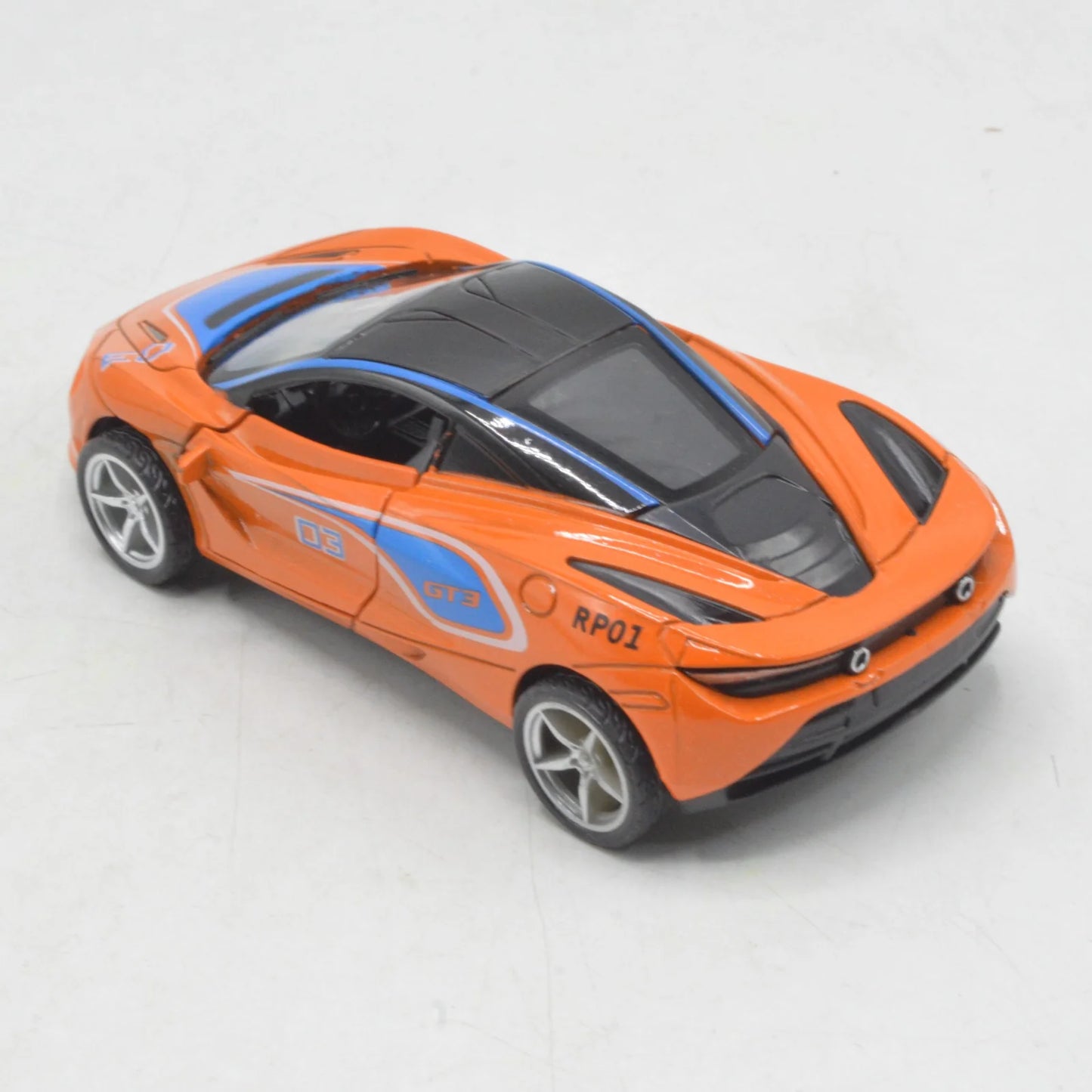McLaren 1/43  Die cast metal  Alloy Race Cars, openable doors With Pull Back Function Car