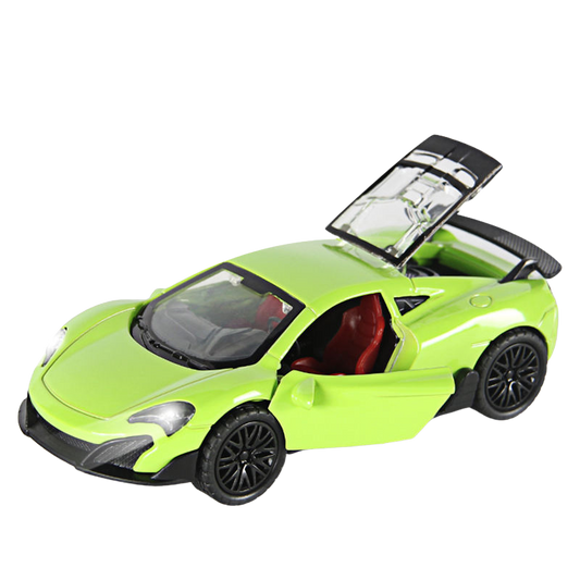 McLaren 1/36 Die cast metal Alloy Cars, openable doors With Pull Back Function with light & Music